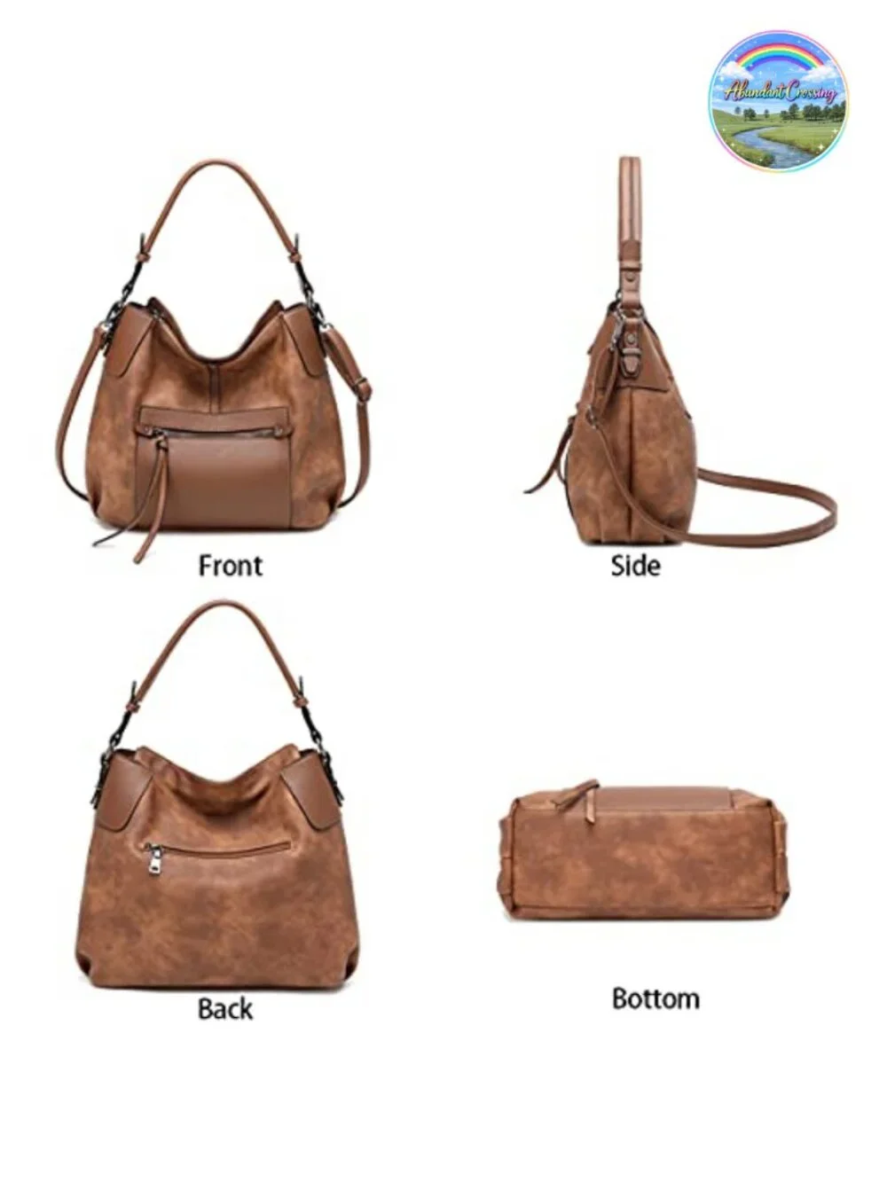Hobo Bags for Women Faux Leather Shoulder Crossbody Purse Handbag Vegan